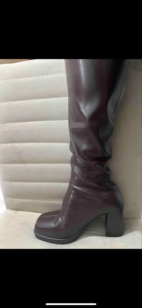 Bota marrom usada apenas uma vez - Foto 2
