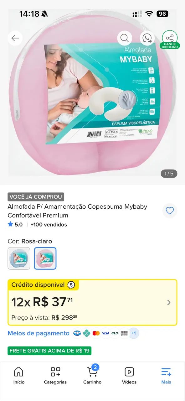 Almofada amamentação Mybaby - Foto 3
