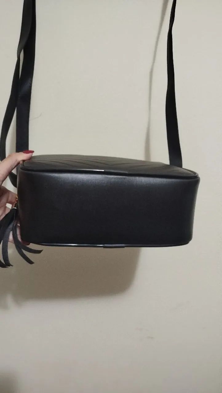 Bolsa preta nova com alça ajustável - Foto 3