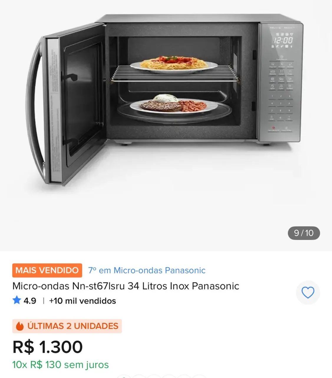 Microondas Panasonic em excelente estado  - Foto 4