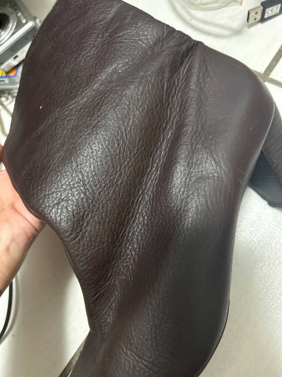 Bota Marrom Couro legítimo 