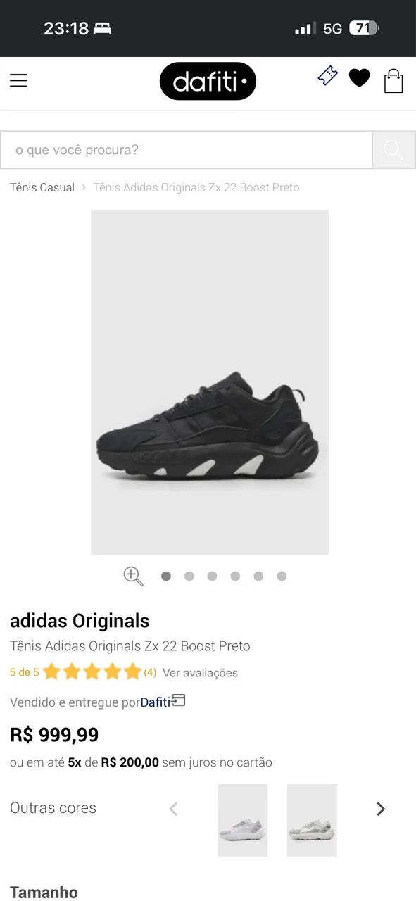 ADIDAS ZX 22 BOOST Original - Tam. 39 - Praticamente Novo