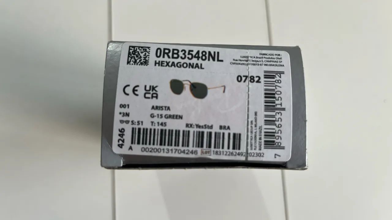 Óculos Ray Ban 0RB3548NL Hexagonal 