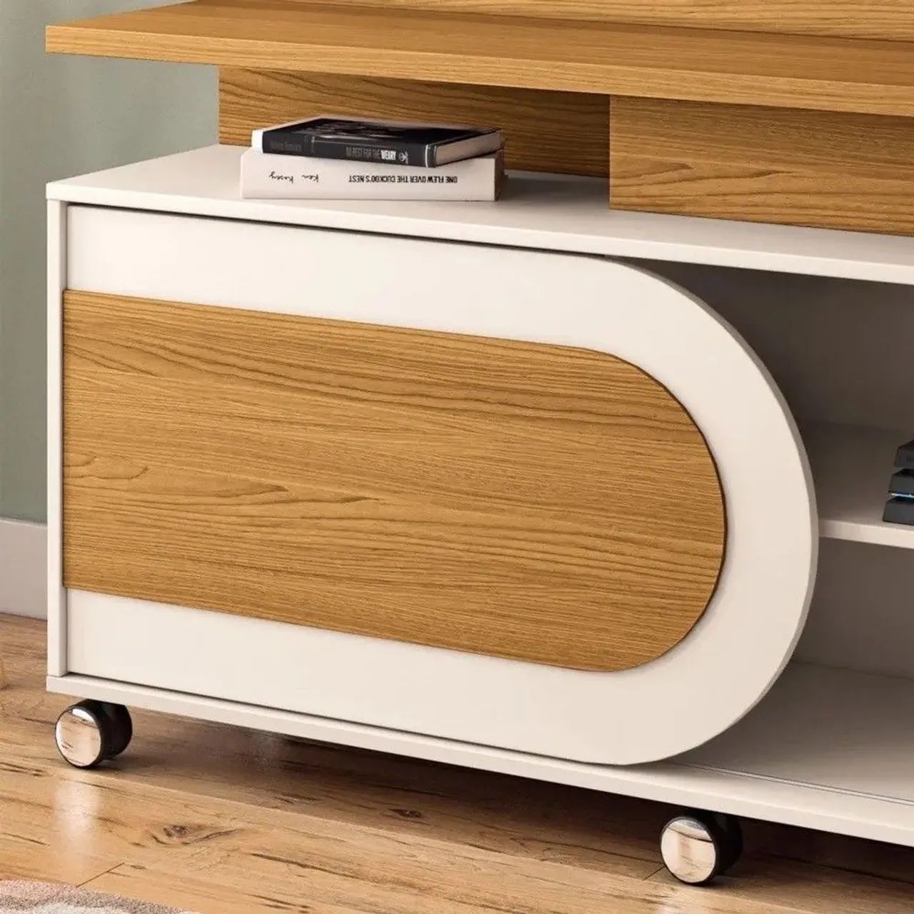Estante Home TV 55 Polegadas Hb Orbis Cinamomo/Off White - Foto 4