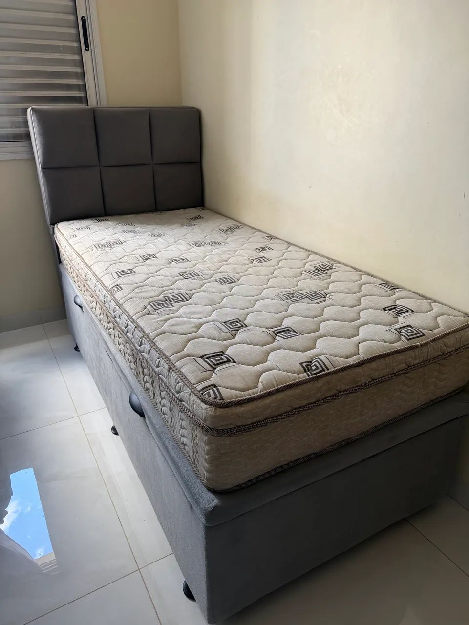 Cama baú solteiro com cabeceira e colchão  - Foto 2