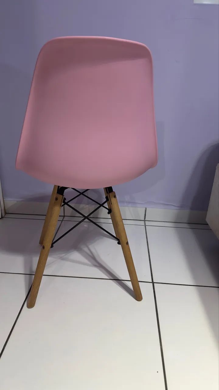 Cadeira pé palito rosa - Foto 2