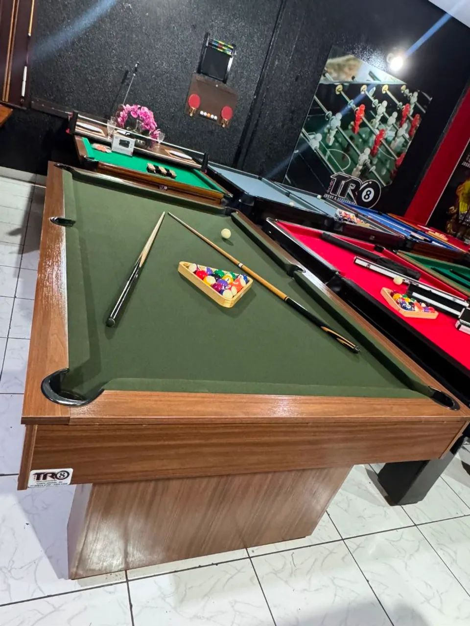 MESA DE SINUCA EM MDF COM CACAPA EMBUTIDA - Foto 3