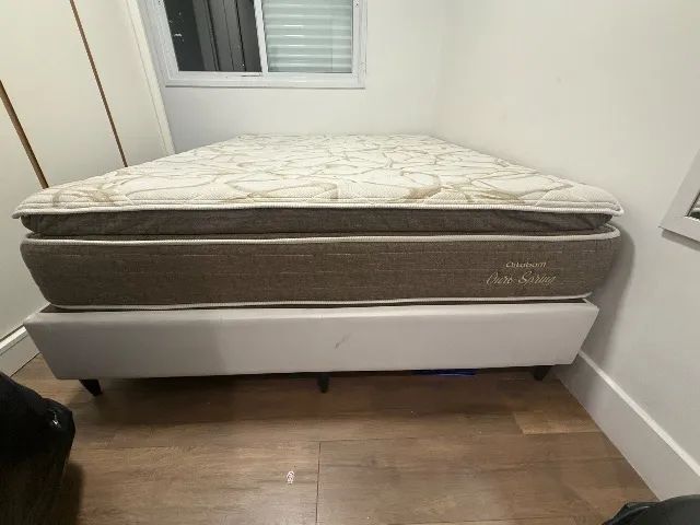 Base Box / Sommier Queen Size Estofada (Comprada em 2023) - Foto 2