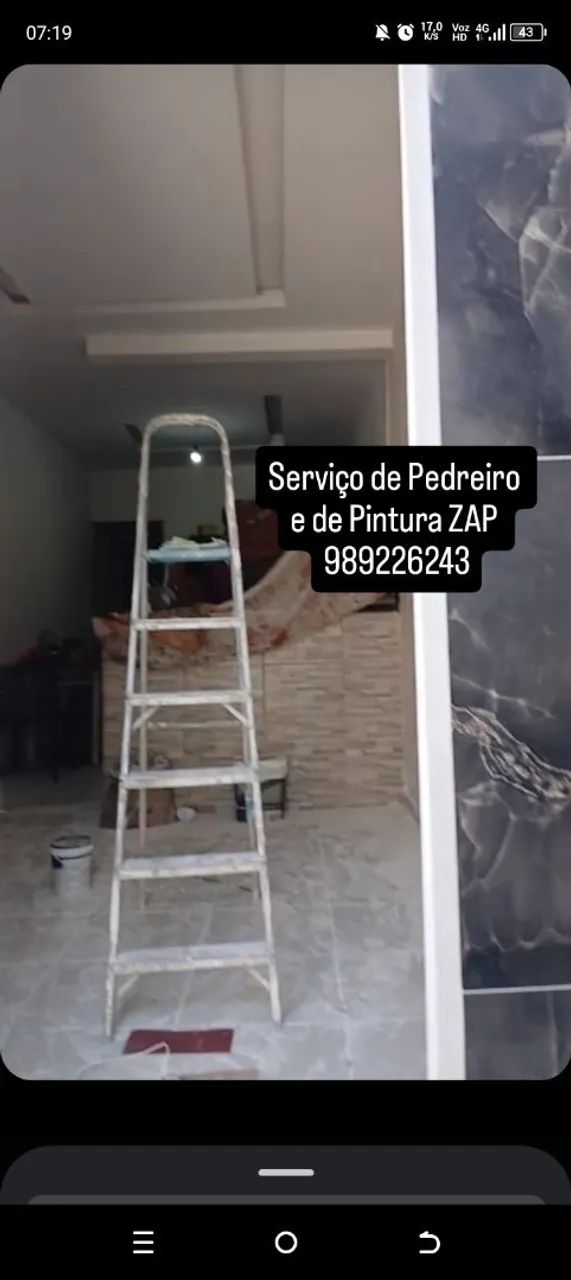 Pedreiro e Serviço de pintura ligue.
