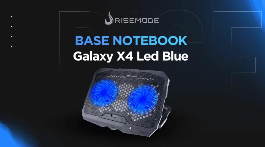 Base suporte para notebook Rise Mode, dual fan led, novo, lacrado! - Foto 2