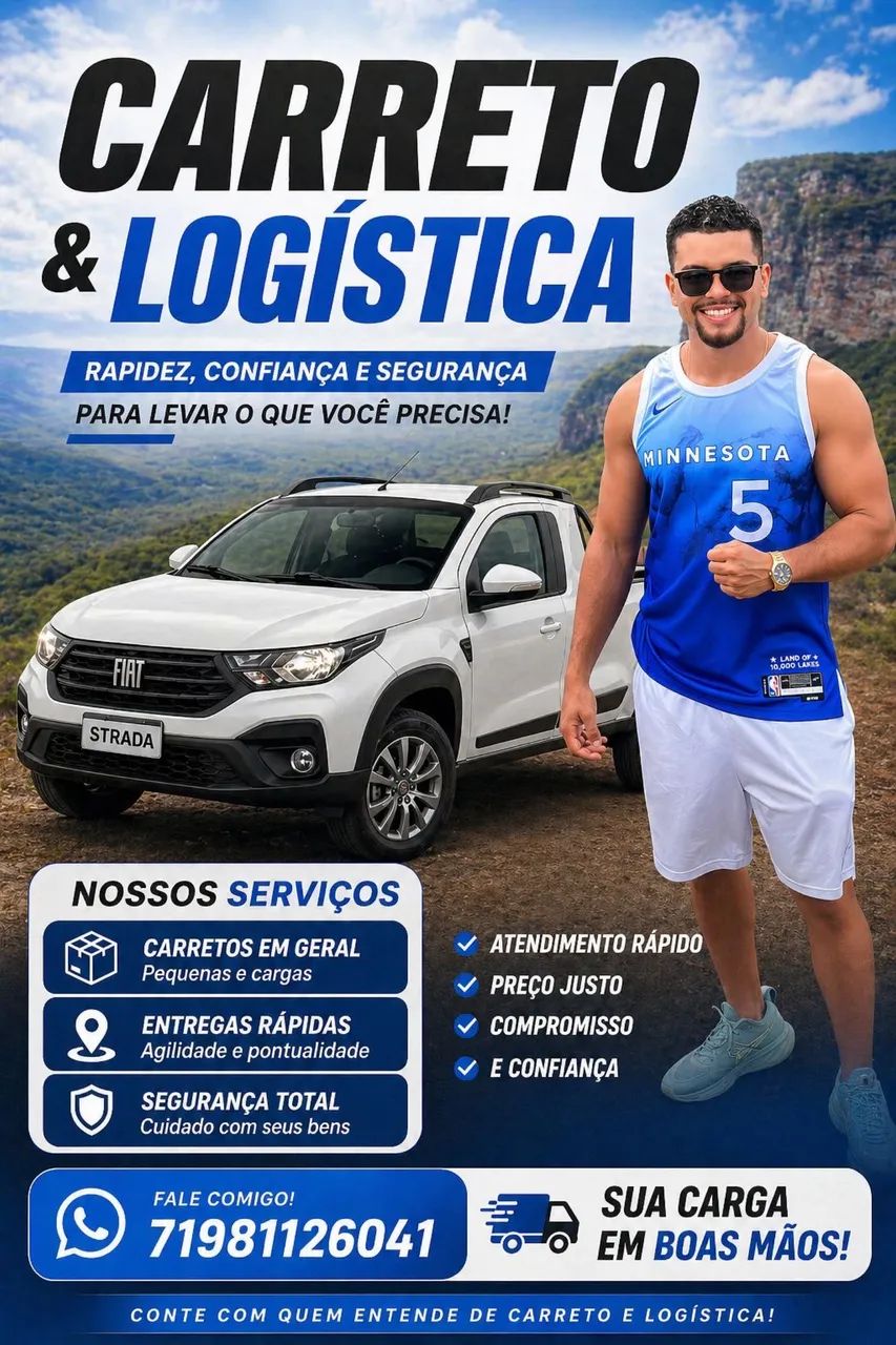 Carreto, mudança e serviços de logística 