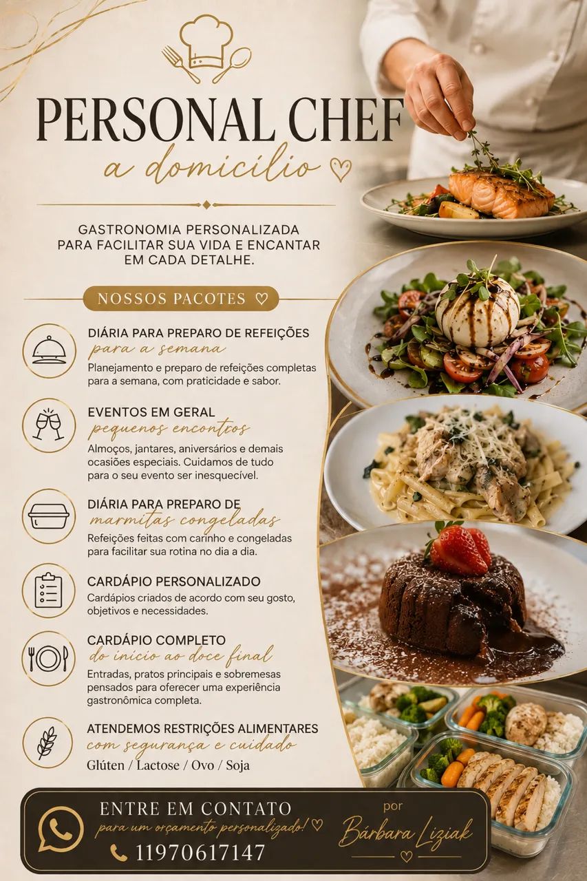personal chef / marmitas a domicílio 