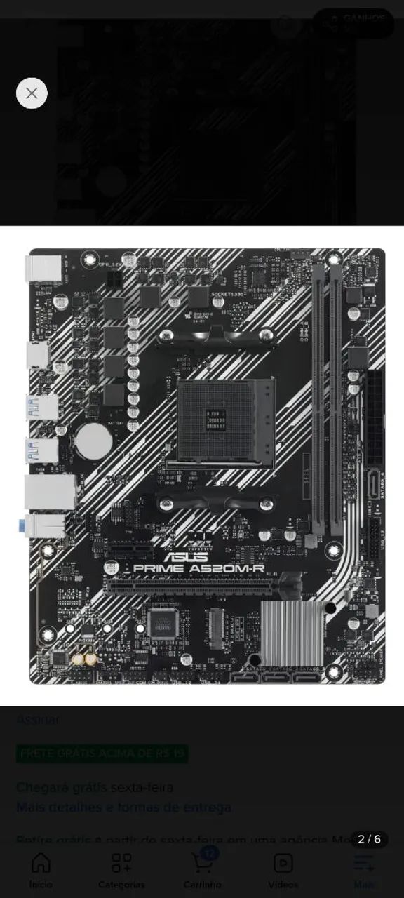 Placa mae asus prime a520r am4 ddr4 - Foto 2