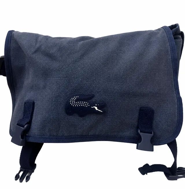 Bolsa transversal Lacoste azul-marinho com alça