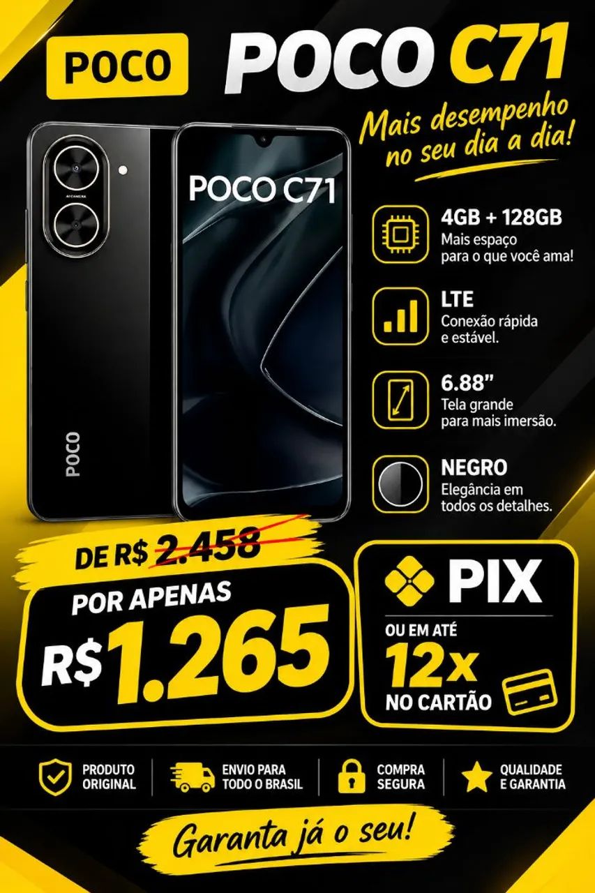POCO C71 4GB +128GB 
