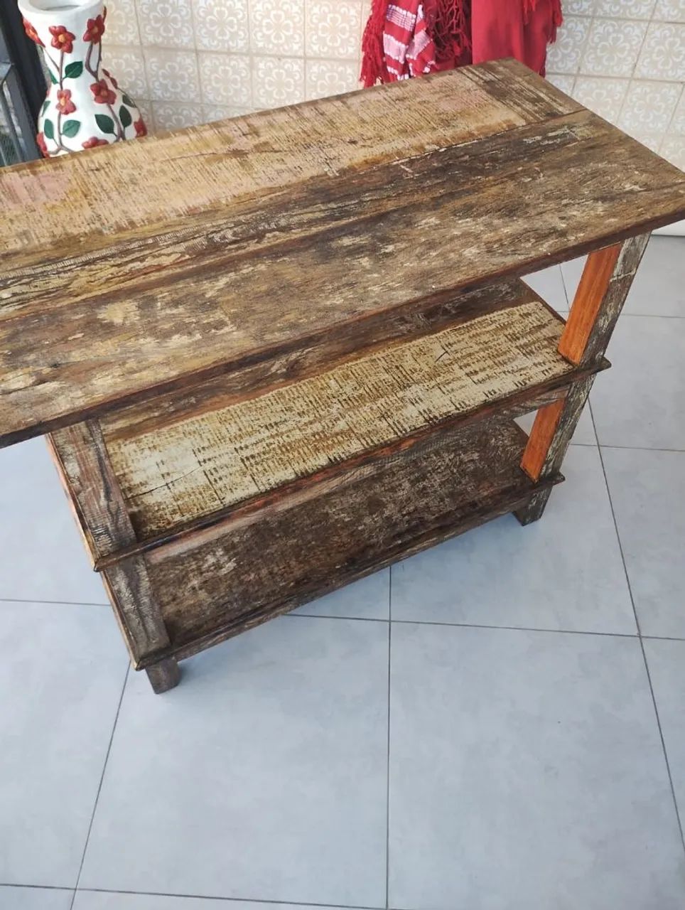 Mesa de peroba com verniz - Foto 3