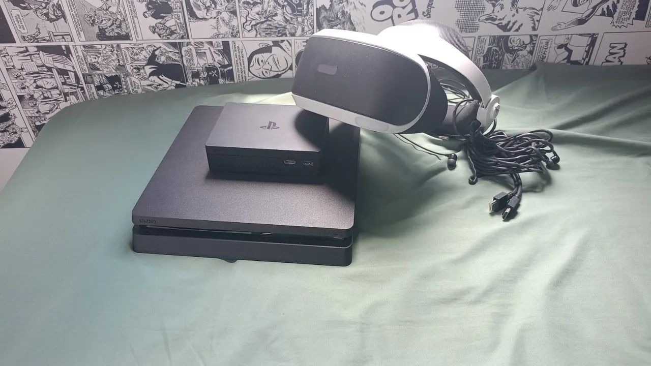 PlayStation 4 com VR e 2 controles - Foto 3
