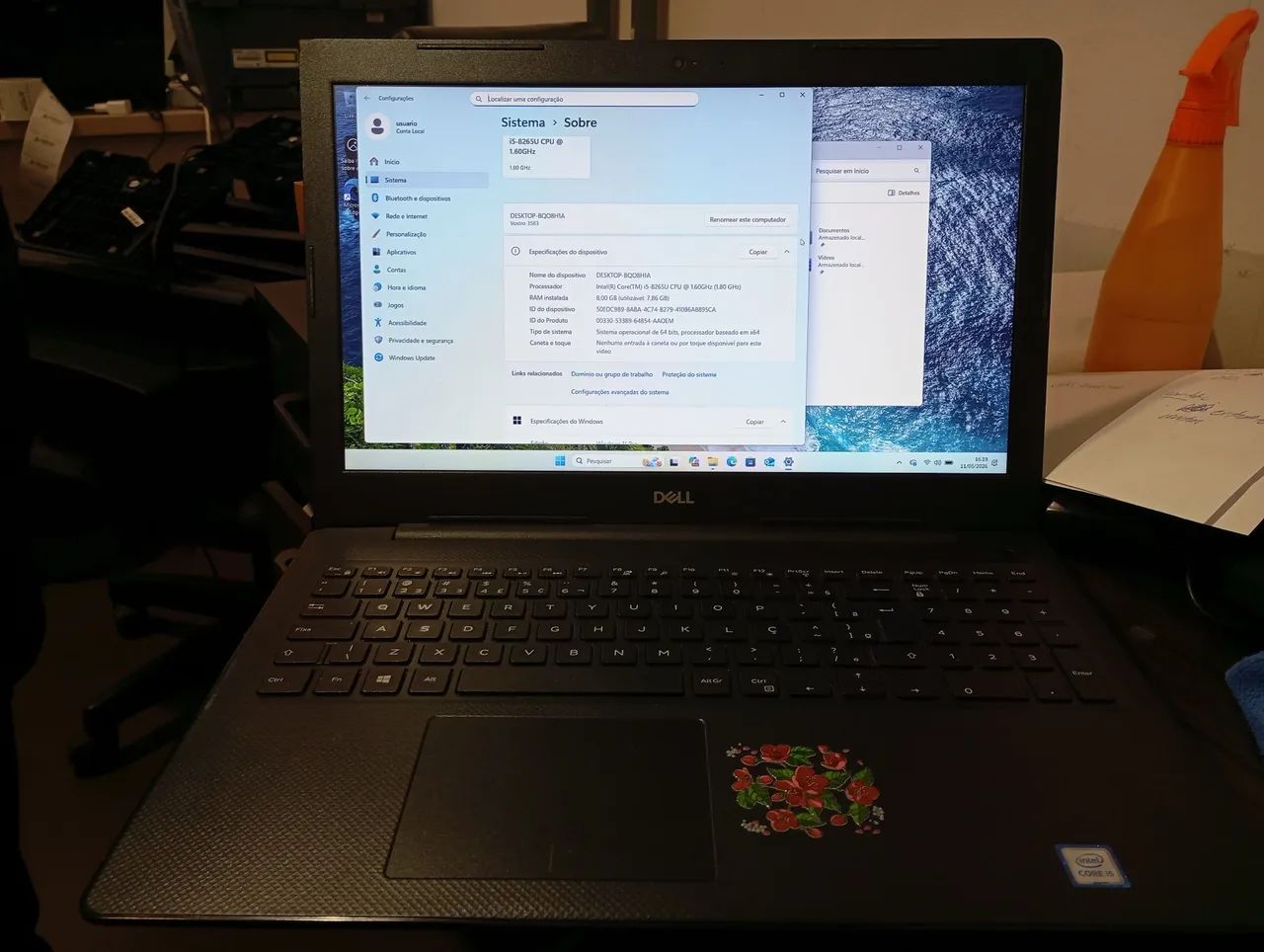 Notebook DELL Intel Core i5 - Windows 11 8° - Geração - Notebooks