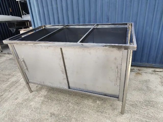 Balcão Refrigerado Inox 1200x650x900mm com 2 Portas Frigoríficas - Foto 2