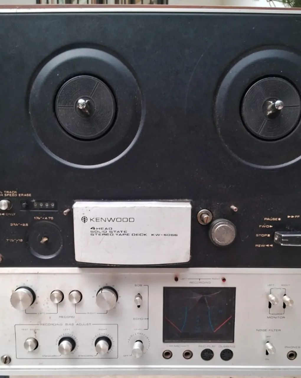 Gravador de Rolo 4 cabeças 02 canais Kenwood KW-5066 para reparo ou peças - Foto 4