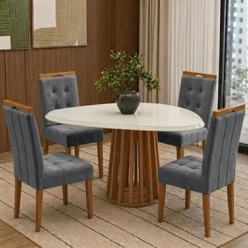 Mesa Lavanda com 4 Cadeiras Sophia - Entrega Rápida  - Foto 3