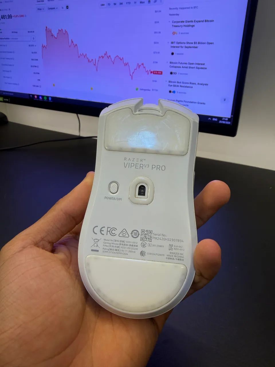 Mouse Razer Viper V3 PRO Branco - Foto 5