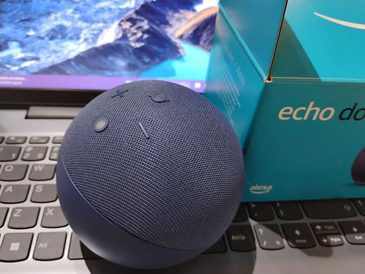 Alexa_Echo Dot 5 geração, zerada! Cor: AZUL - Foto 2