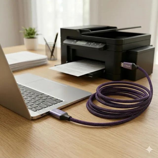 Cabo Impressora USB B para USB C It-Blue - Foto 3