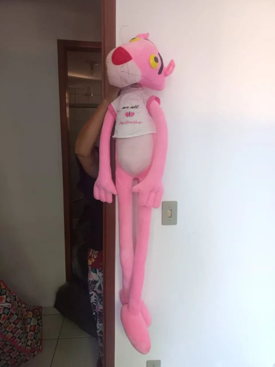 Pelúcia pantera cor de rosa