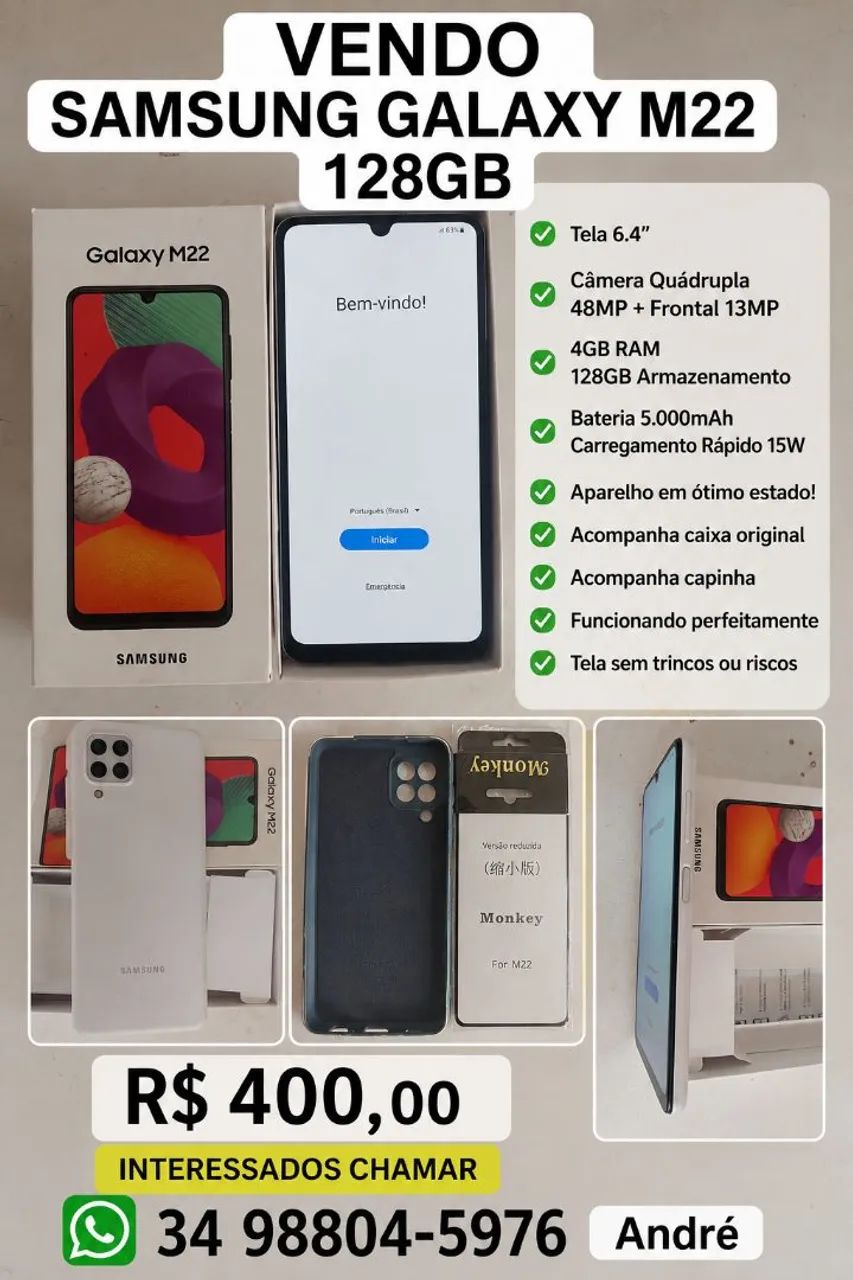 Celular Samsung M22 128GB - Foto 5