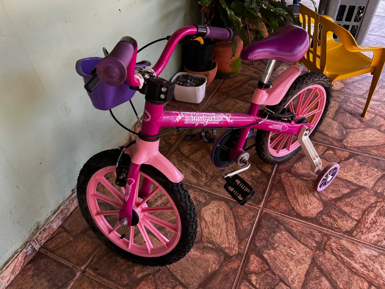Bicicleta rosa infantil aro 16 conservada! - Foto 4
