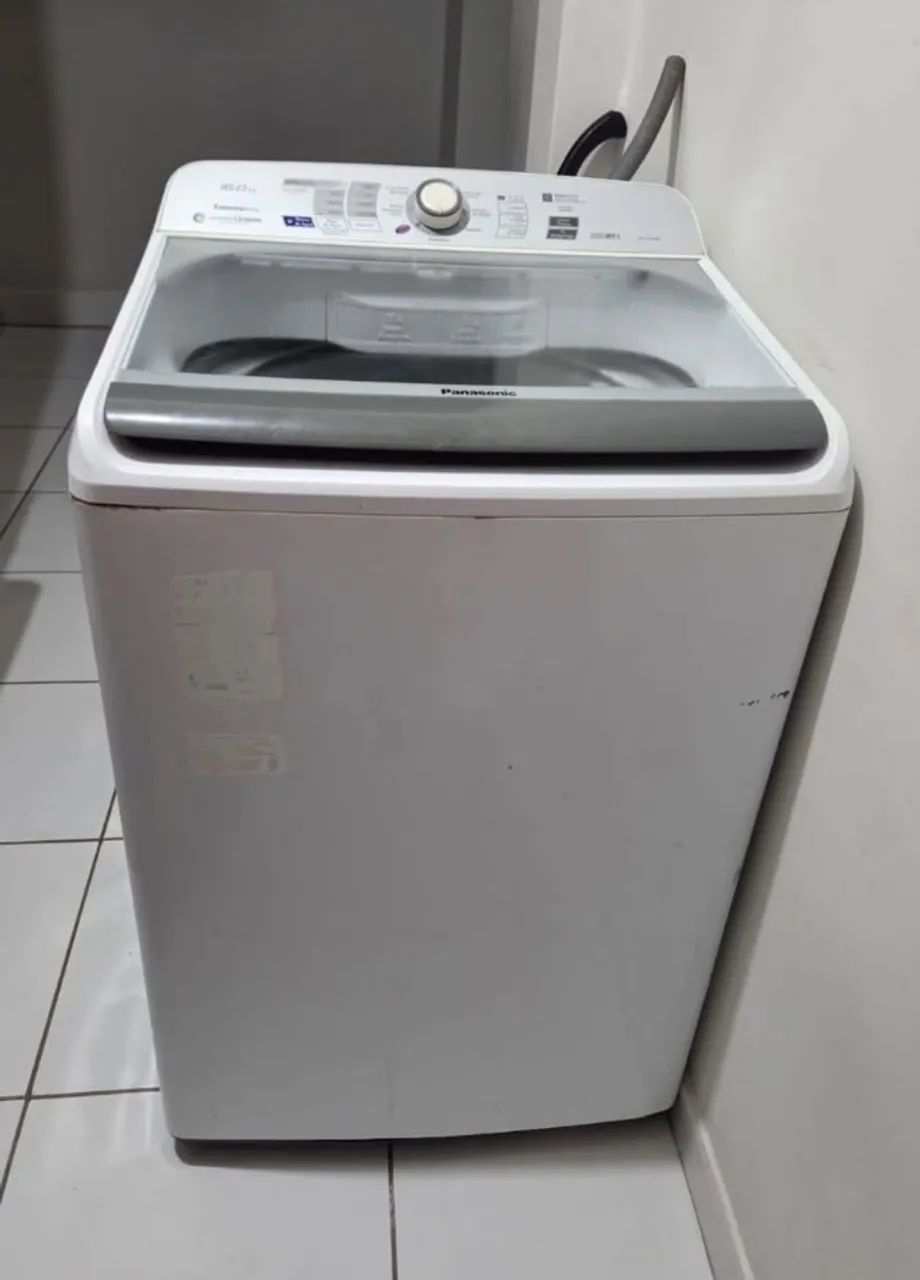 Máquina de lavar panasonic 15kg, branca.