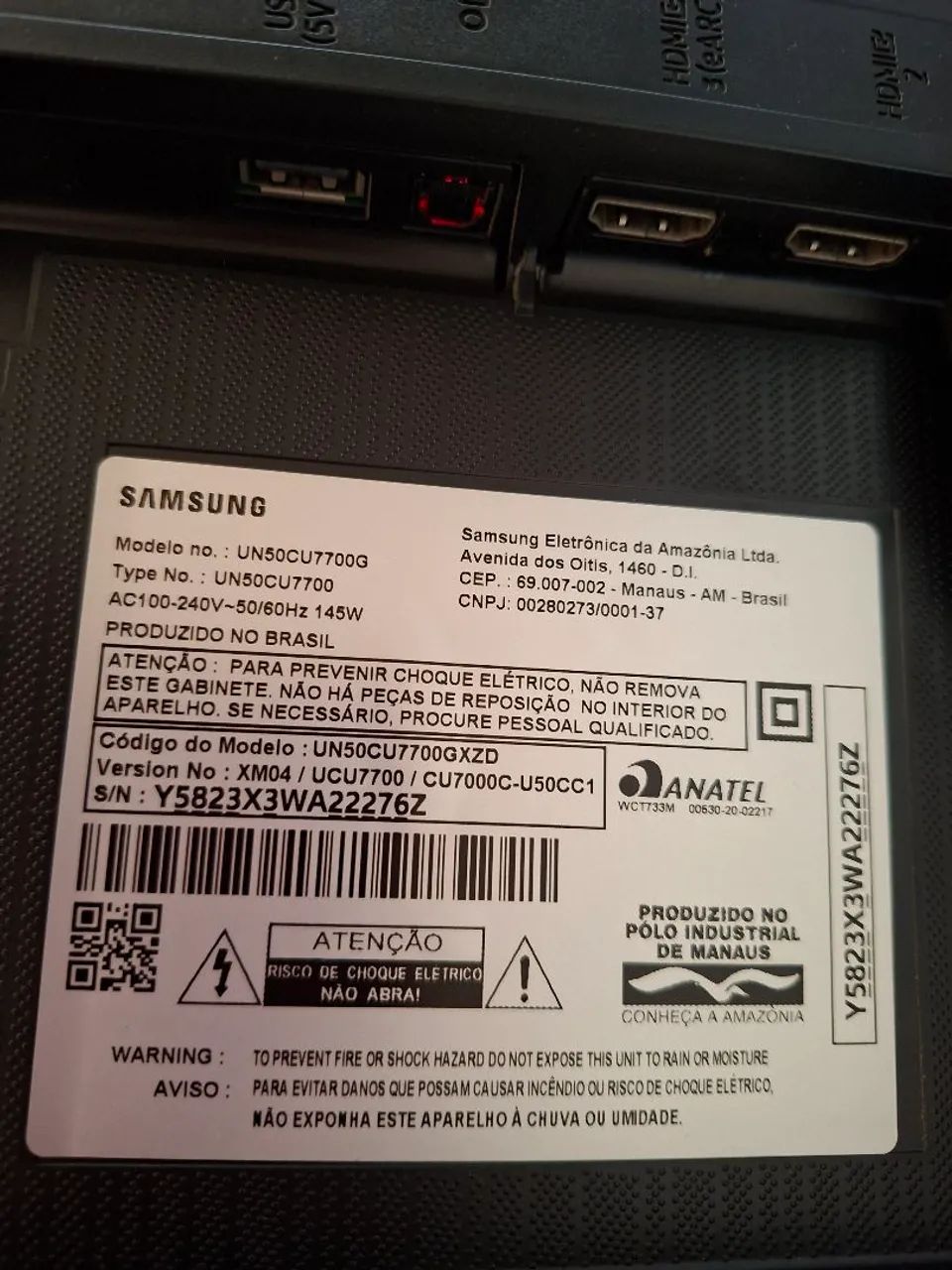 TV Samsung 50" - com defeito - Foto 2