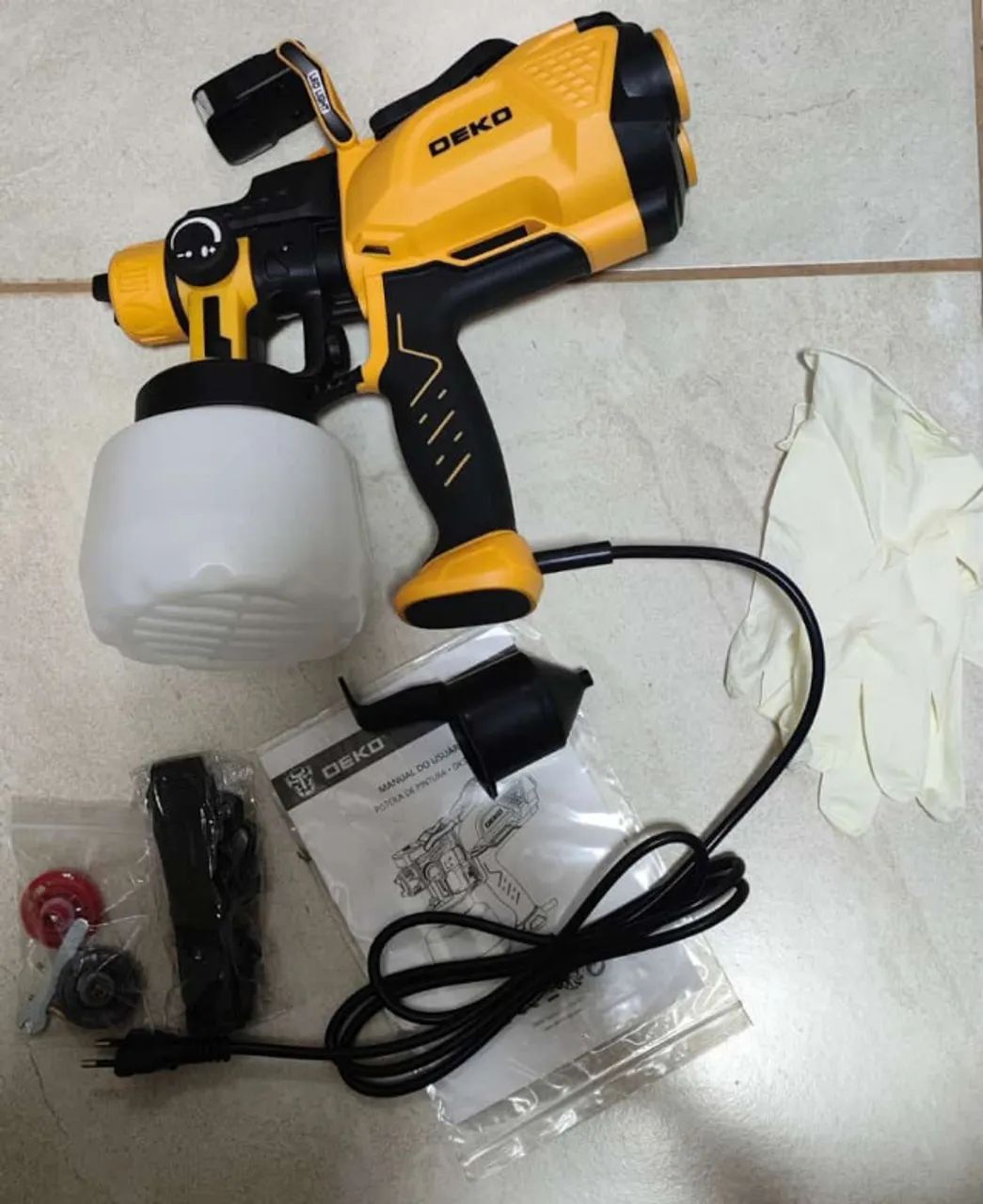 Pistola De Pintura Elétrica E Pulverizador 220v Deko 600w - Foto 4
