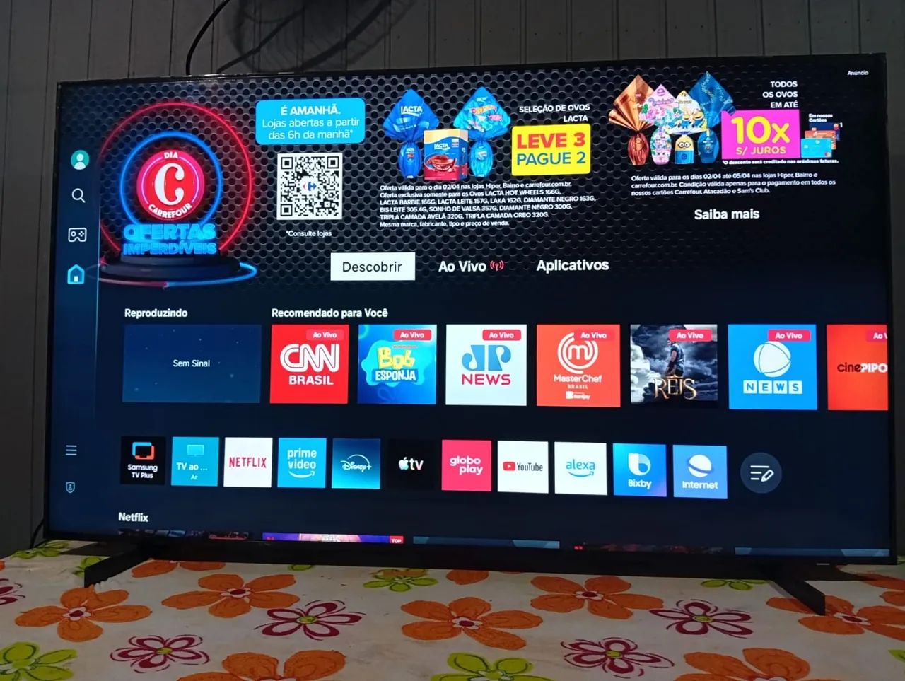 Samsung 4K 70 polegadas cristal top perfeito