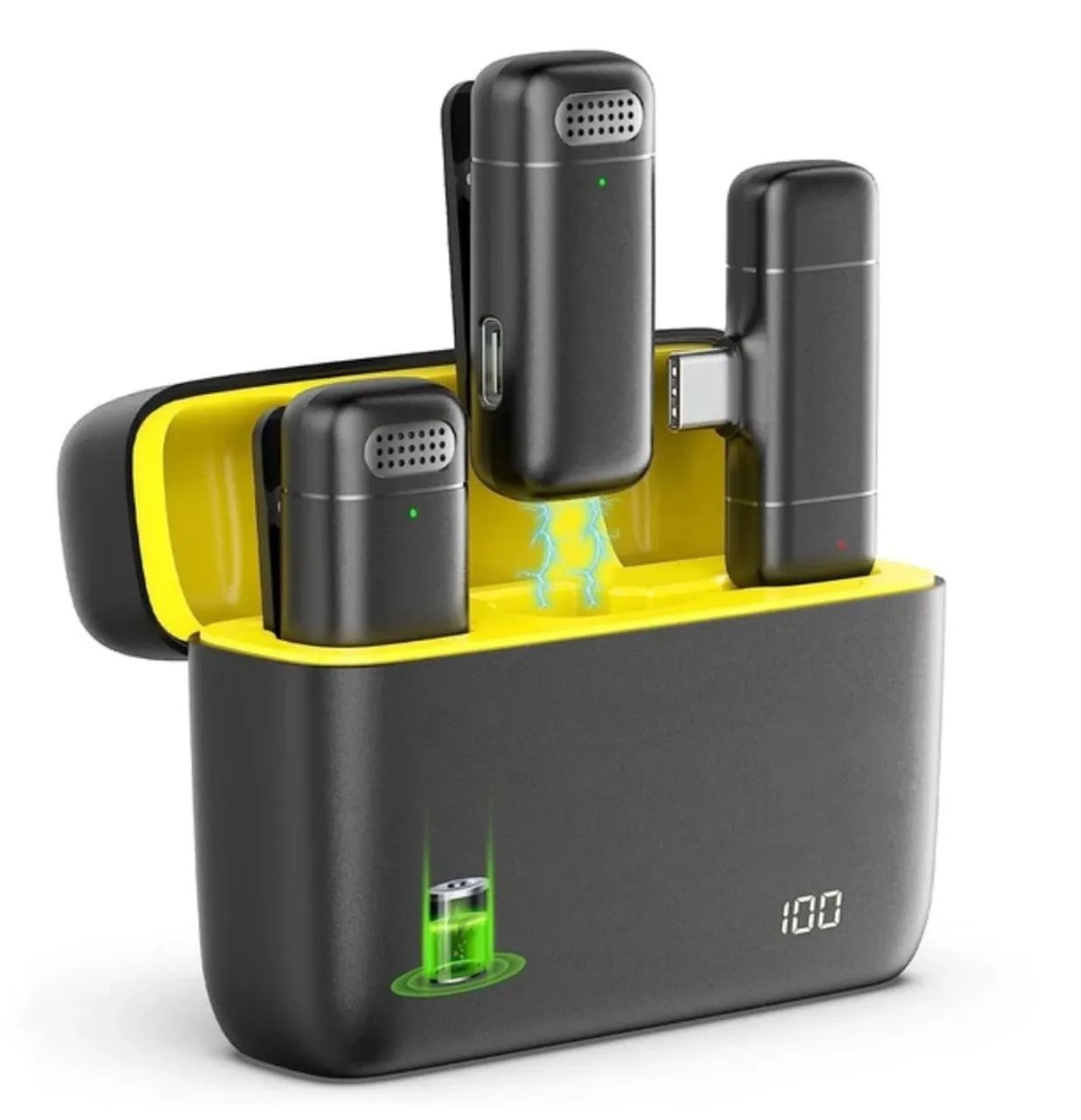 Kit 2 microfones de lapela com case k6 - Foto 2