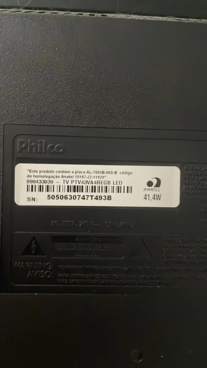 Televisão 43 Polegadas para retirada de peças + controle original - Foto 3