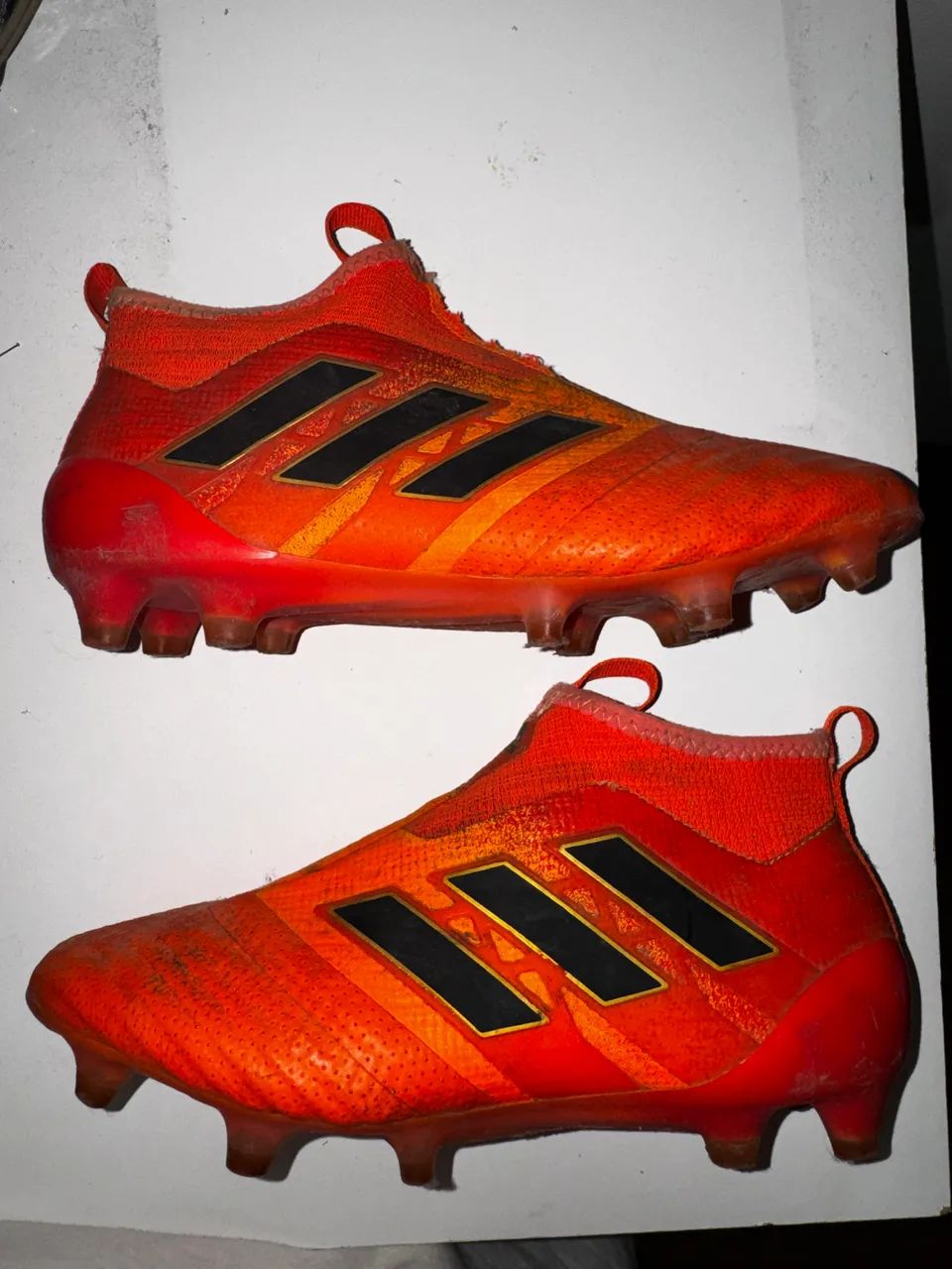 【新品‼️】adidas ACE 17+ PURE CONTROL SG 27cm chuteira adidas ace 17+ purecontrol laranja - Calçados Esportivos