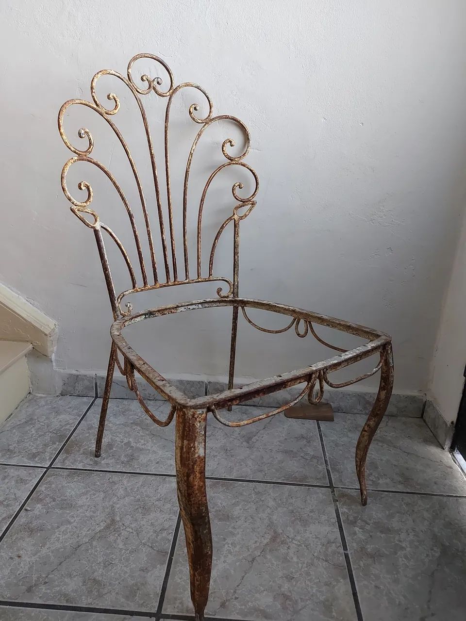 Cadeira Ferro Antiga Para Restauração - Foto 5