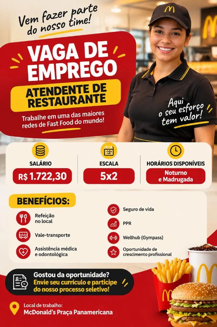 Atendente de Restaurante 
