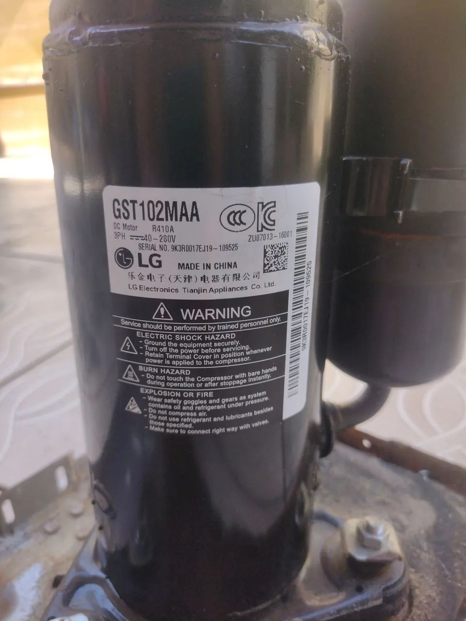 Compressor de central LG inverter 