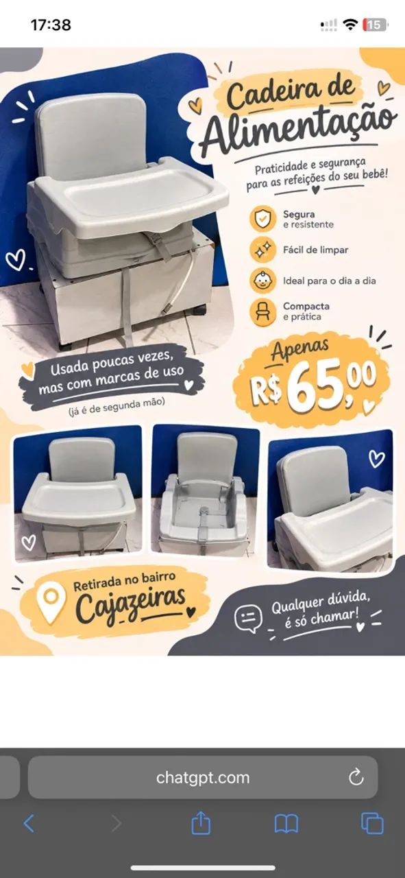 Cadeira de alimentação 