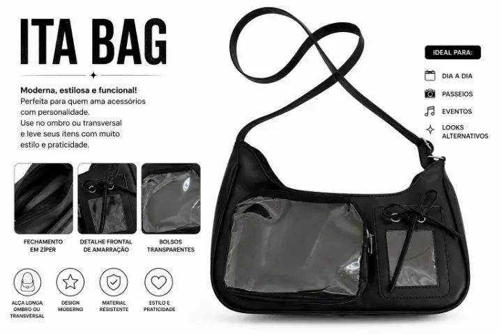 bolsa Ita bag  k pop - Foto 4