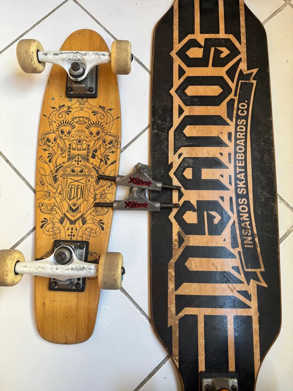 Skate longboard + mini cruiser em madeira CONJUNTO - Foto 4