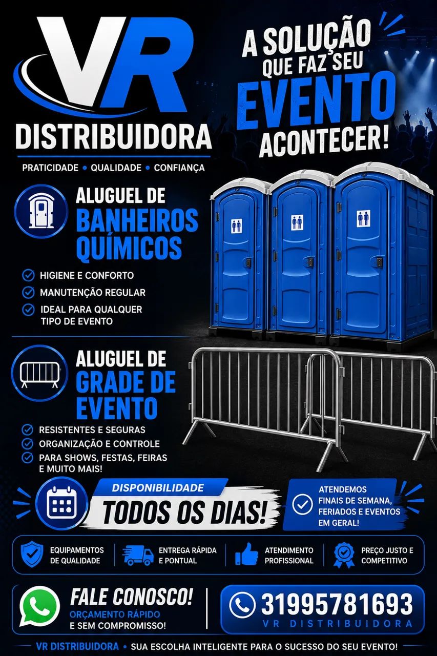 ALUGUEL DE BANHEIRO QUÍMICO 