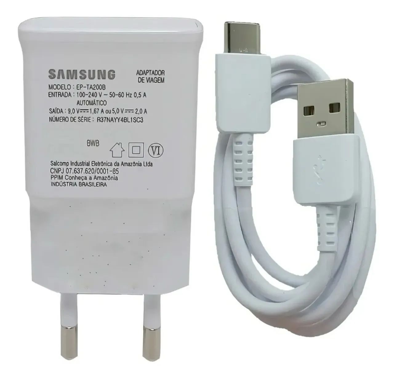 Carregador Samsung EP-TA200B usb-C
