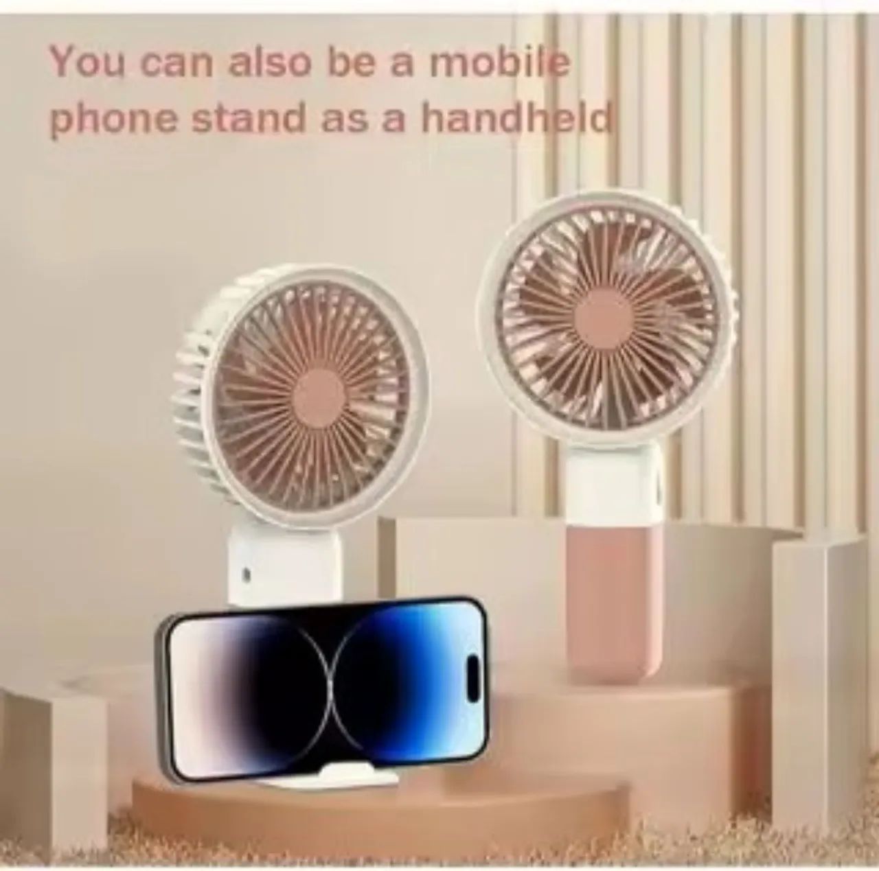 Ventilador com suporte - Rosa - Foto 3