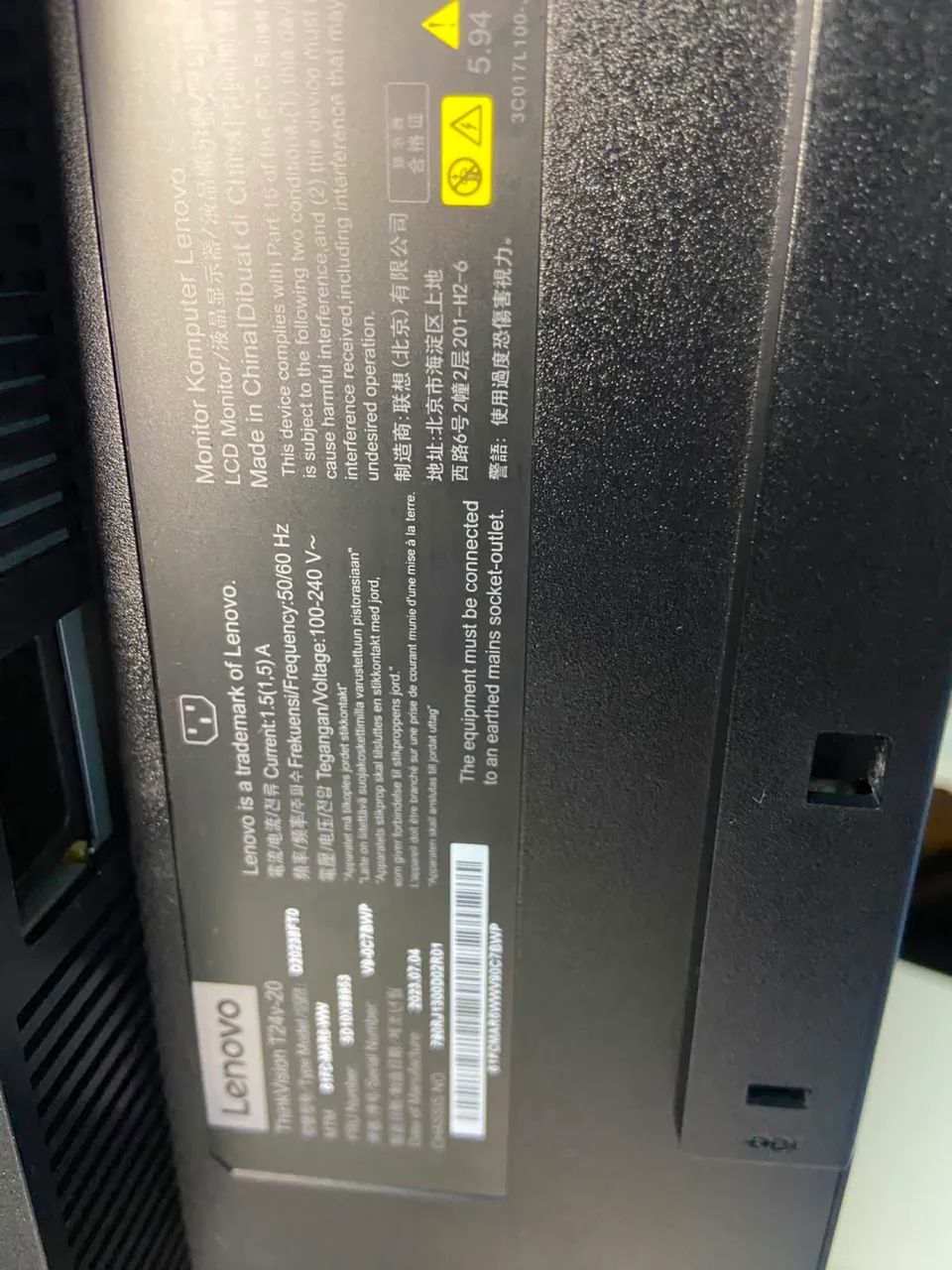 ? MONITOR LENOVO THINKVISION 24? COM WEBCAM FULL HD - APENAS R$ 599,99 - Foto 2