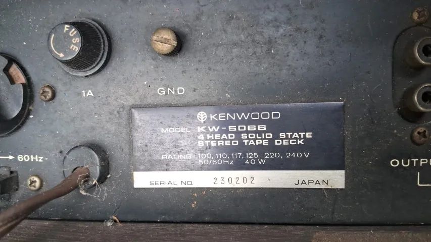 Gravador de Rolo 4 cabeças 02 canais Kenwood KW-5066 para reparo ou peças - Foto 2