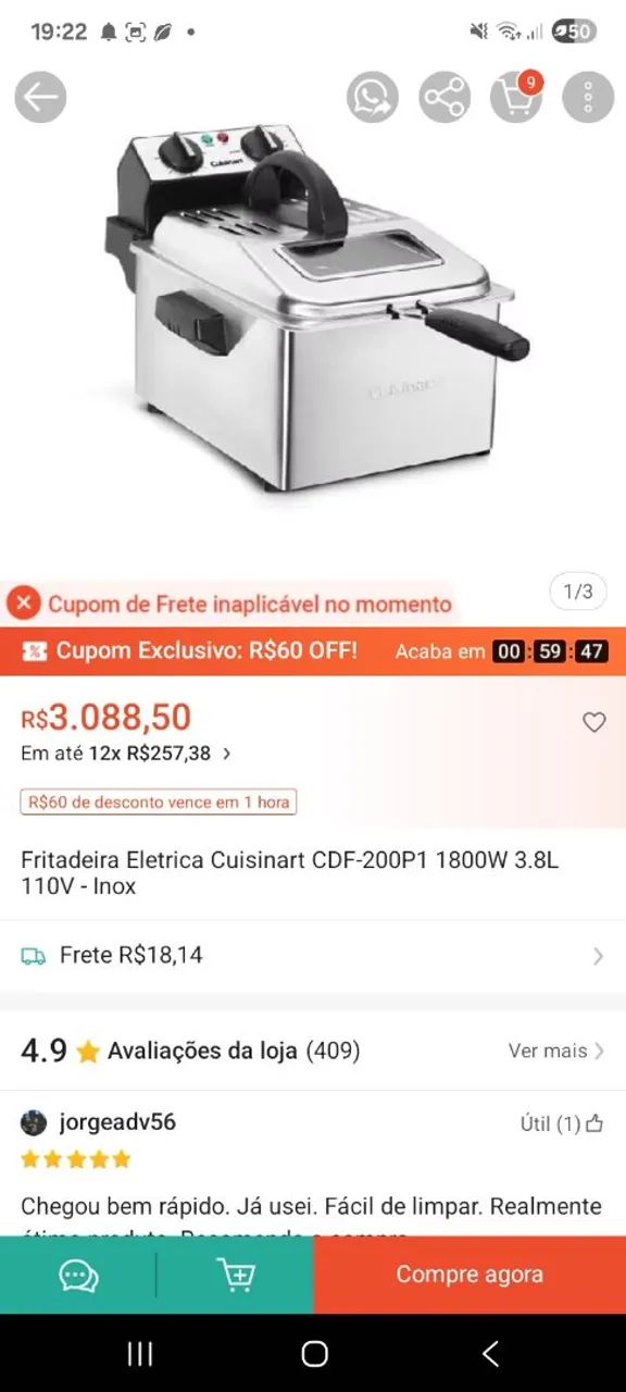 Fritadeira profissional  - Foto 2